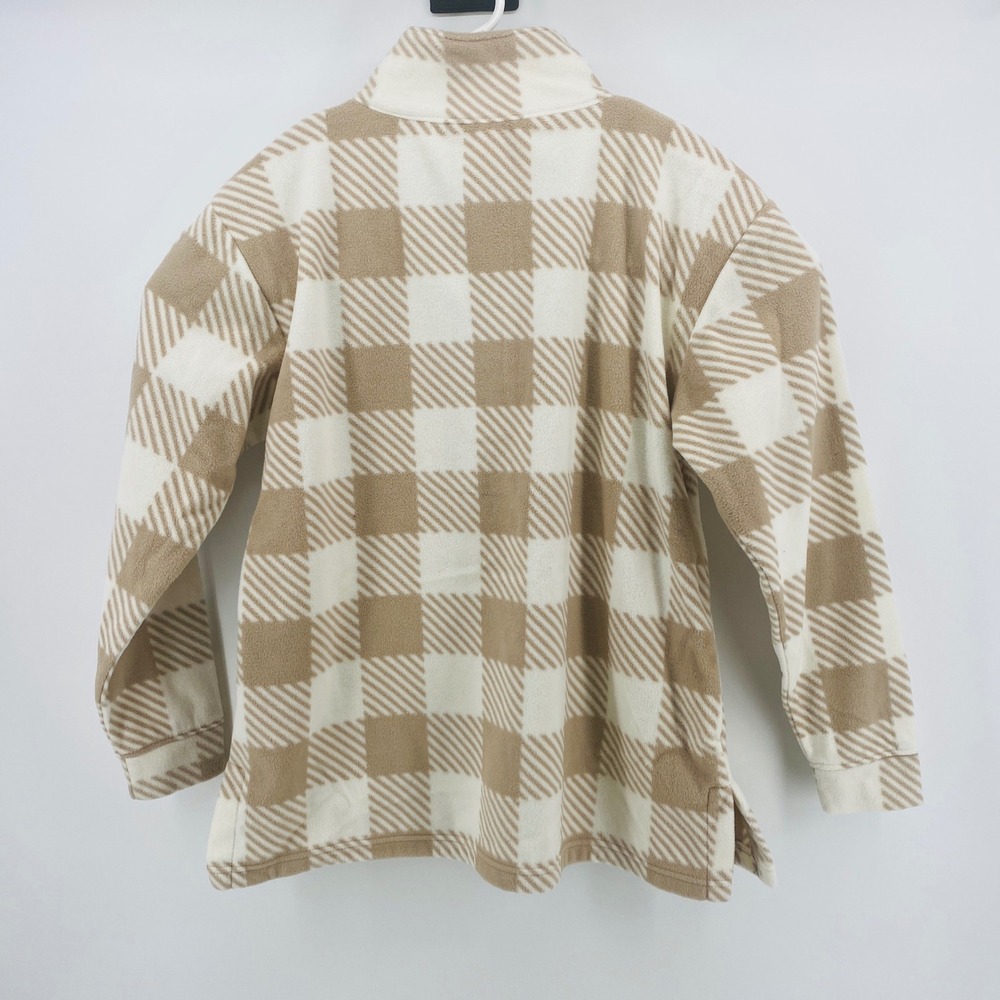 UNC Charlotte Forty-Niners Fleece Pullover Tan Plaid New NCAA Women Size L 12/14 - Picture 4 of 12